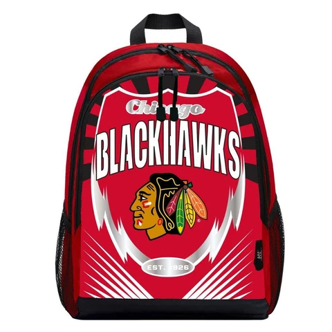 Chicago Blackhawks Lightning Style Backpack [NEW] NHL Sling Bag Back Pack Sack Cover
