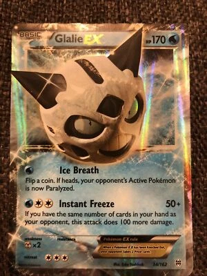 Pokémon TCG Glalie-EX BREAKthrough 34/162 Holo Ultra Rare EX - Image 1 of 2