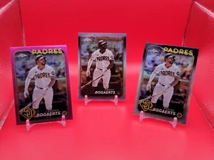 2024 Topps Chrome Xander Bogaerts Three Card Rainbow Set Padres - Picture 1 of 1