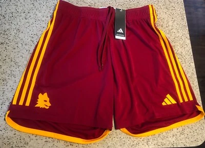 AS Roma Adidas 23/24 Home Soccer Football Shorts NWT Italy Italia NWT Medium - Image 1 of 4