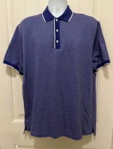 NWT Daniel Cremieux Signature collection Men Polo shirt Blue Size Large - Picture 1 of 3