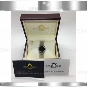 ROVEN DINO CAPRI Diamond 2019LDP029 Stainless Steel Swiss Movement Womens Watch - Picture 1 of 1