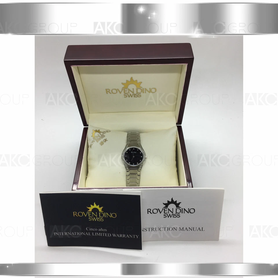 ROVEN DINO CAPRI Diamond 2019LDP029 Stainless Steel Swiss Movement Womens Watch - Image 1 of 1