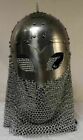 Viking Armor Helmet with chain mail Medieval Battle Knight Costume Helmet  new