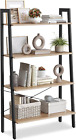 Vasagle Ladder Shelf, 4-Tier Bookshelf, Storage Rack, Bookcase With Steel Frame,