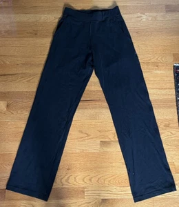 Lululemon Men’s Pant black hidden Drawstring Waist Pockets Medium blue stitching - Picture 1 of 8