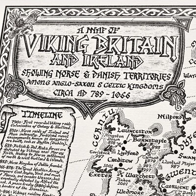 Viking Britain Map - Fine Art by Manuscript Maps - Image 1 of 4