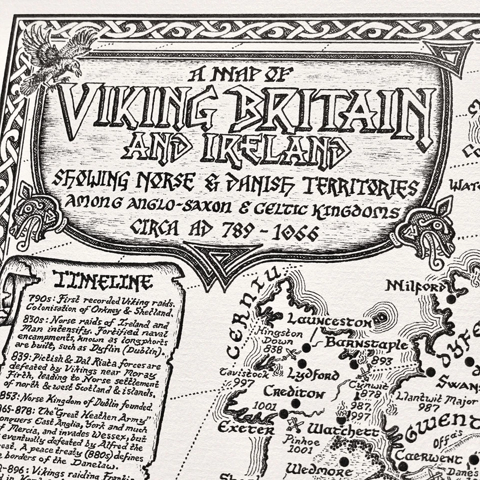 Viking Britain Map - Fine Art by Manuscript Maps - Image 1 of 4