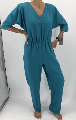 Mono Azul Verde A Step Ahead Vintage Años 80 Cuello Talla 11/12 Se Ajusta Como Pequeño Foto 1 de 4