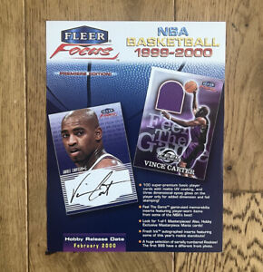 Fleer Focus NBA Basketball 1999-2000 Sports Cards Promo Sheet Checklist Advert