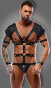 Mens Body Harness With Restraints - Picture 1 of 11