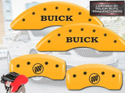 Cubiertas de pinza de disco de freno MGP 2018-2020 "Buick" Enclave delantero trasero amarillo protector Foto 1 de 4