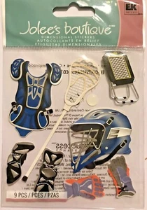 Lacrosse Jolee's Boutique 3D dimensional sticker 9 Pieces - Picture 1 of 4