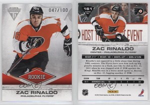 2011-12 Panini Titanium Spectrum Gold /100 Zac Rinaldo #161 Rookie RC