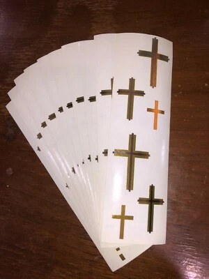 10 Mrs Grossmans Cross Stickers Religious Bible Christian Catholic Prayer Jesus - Image 1 of 4