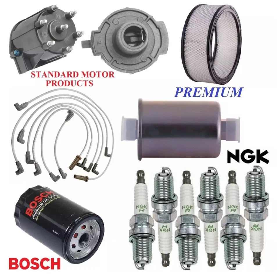 Kit de ajuste filtros tampa velas de ignição fio para Chevrolet G20 V6 4.3L 1987-1991 - Imagem 1 de 1
