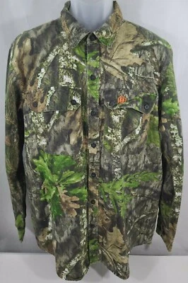 Game Winner Camo Green Lined Hunting Shirt Men's Size L - Image 1 of 4