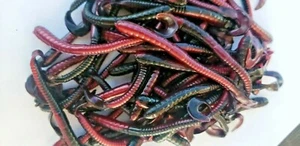 4" IN CURLY TAIL WORM-Drop Shot RIG- 30 PACK Two toned Dark Purple Finesse Worm - Picture 1 of 5