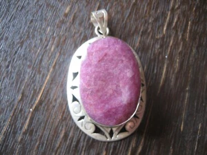 opulenter Statement Anhänger Rubin in 925er Silber Fassung Unikat 96,5 ct Traum - Picture 1 of 7