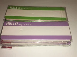 Lot Of 6 Packs, 300 Hello My Name Is Name-tags Multicolor Packs - Picture 1 of 1
