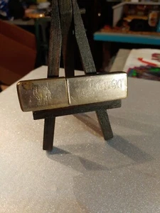 Antiker Messing gravierter KAMEL "HAPPY THOUGHT" STREICHHOLZSAFE / WW11 Ära / ETUI 3 1/4" - Bild 1 von 6