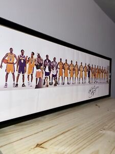 kobe bryant 11.75"x36" 20 year lakers signed poster 