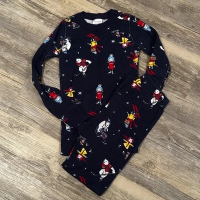 Hanna Andersson Pajama Set Size 6/7 120 cm Snow Day 2-Piece Organic Cotton - Image 1 of 4