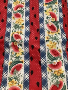 Cotton Fabric Striped Watermelon Plaid Polka Dot 22.5" x 3Y - Picture 1 of 3