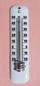 Ancien thermomètre émaillé blanc 15 cm émail véritable petit prix rare affaire - Picture 1 of 1