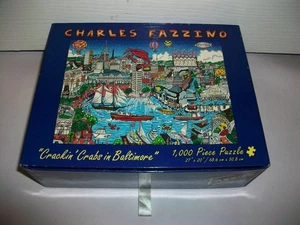 Rompecabezas Charles Fazzino *Cracklin Crabs in Baltimire* 1000 piezas rompecabezas arte pop 3D - Imagen 1 de 3