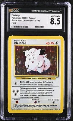 Clefairy Holo French Base Set - Unlimited 5/102 NM CGC 8.5. - Image 1 of 2