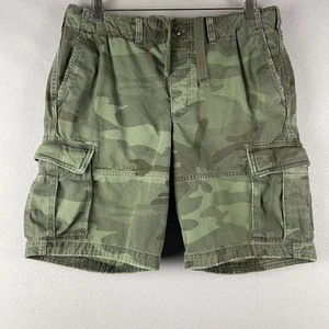 Vintage Abercrombie Fitch Camo Shorts Mens 34 Green Military Army Cargo Utility - Picture 1 of 15