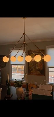 Crystorama Lighting Group OMN-3006 Omni 6 Light 47"W Chandelier - Brass - Image 1 of 4