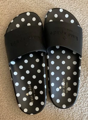 Kate Spade Sunny  Polka Dot Women's Slides size 10 Black & White - Image 1 of 4