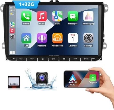 Android 14 Carplay Autoradio GPS NAVI RDS Für VW GOLF 5 6 Touran EOS Tiguan Polo - Bild 1 von 4