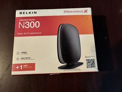 Belkin N300 300 Mbps 4-Port 10/100 Wireless N Router (F9K1002) - Image 1 of 4