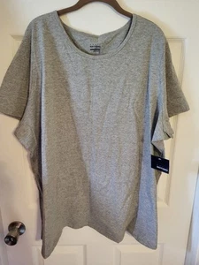 New Kmart Basic Editions Women's Grey Tee Shirt Size 3x - Picture 1 of 8