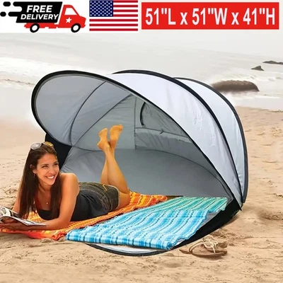 2-3 Person Portable Automatic Outdoor Folding Tent Beach Instant Pop Up Tent NEW - Image 1 of 4