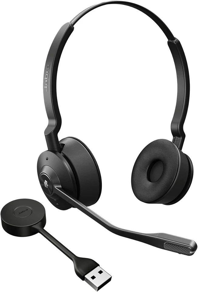 Jabra Engage 55 wireless Stereo-Headset Link 400 USB-A DECT-Adapter 9559-450-111 - Bild 1 von 1