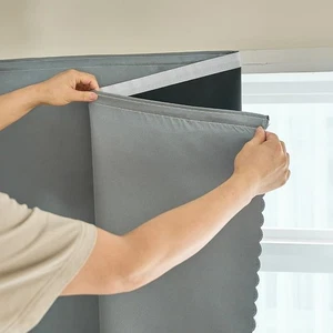 self Adhesive Portable 100% Blackout Curtains Simple and Easy to installBedro - Picture 1 of 8