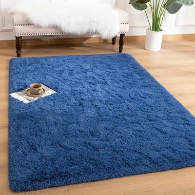 Large Shaggy Area Rug Anti Slip Floor Mat Fluffy Carpets for Bedroom Living Room - Image 1 of 4