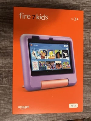Amazon Fire 7 Kids Tablet ages 3+ Purple 16 GB NEW - Image 1 of 4