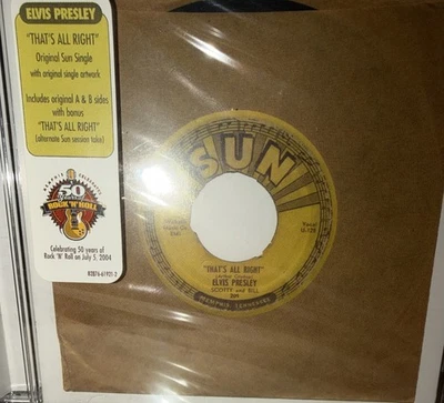 Elvis Presley-Original Sun Single ￼” THAT’S ALL RIGHT”      SEALED BRAND NEW — 第 1/2 张图片