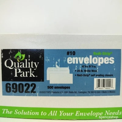 Quality Park #10 Business Envelopes Redi-Strip Closure 4-1/8" x 9-1/2" 500Pcs - Image 1 of 4