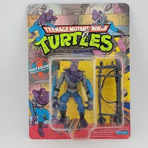 Foot Soldier 44 Back- Vintage 1990 TMNT Teenage Mutant Ninja Turtles MOC W/ Case - Picture 1 of 13
