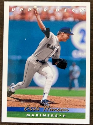 1993 Upper Deck #338 Erik Hanson Seattle Mariners MLB Major League Baseball Card - Image 1 of 2