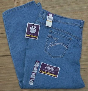 GLORIA VANDERBILT "AMANDA" WOMENS SLIMMING CLASSIC JEANS 22W-24W SHORT LIST $50 - Picture 1 of 5