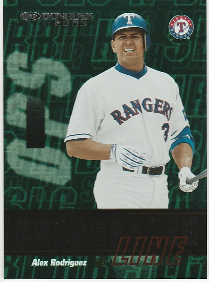 ALEX RODRIGUEZ 2003 DONRUSS PRODUCTION LINE BASEBALL CARD #PL-1 SERIAL 0573/1015 - Image 1 of 2
