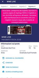 Biglietto WWE Live - Unipol Arena, Bologna - 01/05/2024 (Gradinata o 2°Anello)
