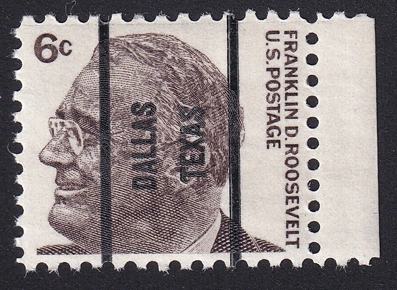 1284 Roosevelt 6c Bureau Precancel “Dallas Texas” PSS-71 MNH OG - Image 1 of 1